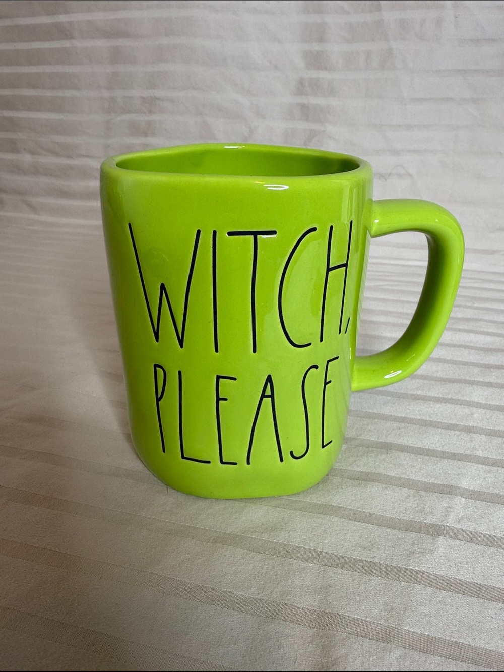 Rae Dunn Green "WITCH, PLEASE" Ceramic Mug